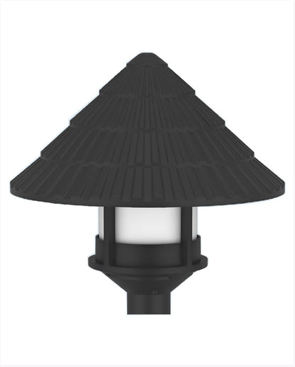 Cyber Tech Lighting LS2PUB-12V-BL 2W LED 12V Wired Landscape Light, Straw Umbrella Design, 3000K Adjustable, Outdoor Wet Location, Pathway Light