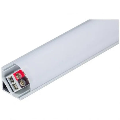 Task Lighting LS4P324V45-13W3 42-1/16" 24V 400 Lm/Ft Angled Linear Fixture, Single-White, Fits 45" Wall Cabinet, 1122 Lumens/Fixture, 003 Profile, 13 Watts, High Output, CCT 3000K, Soft White