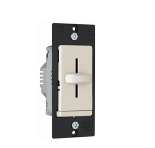 Wattstopper LS600LA 600W Single Pole, Non-Preset Incandescent Dimmer, Light Almond