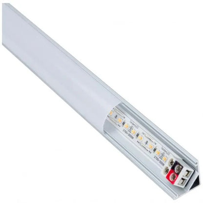 Task Lighting LS6P324V48-21W3 44-1/16" 24V 600 Lm/Ft Angled Linear Fixture, Single-White, Fits 48" Wall Cabinet, 1763 Lumens/Fixture, 003 Profile, 21 Watts, Higher Output, CCT 3000K, Soft White