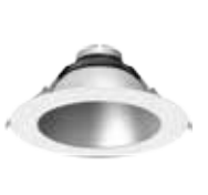 Lighting Spot 26 LSCD-10RR-SWH 8” Round Matte Silver Reflector with White Flange Finish