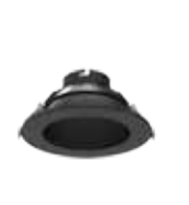 Lighting Spot 26 LSCD-8RR-BBL 8” Round Matte Black Reflector with Black Flange Finish