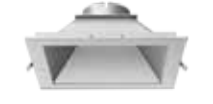 Lighting Spot 26 LSCD-8SR-SWH 8” Square Matte Silver Reflector with White Flange Finish