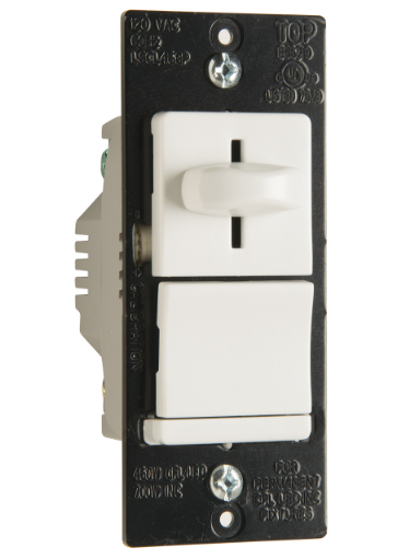 Wattstopper LSCL453PBK LS Series CFL/LED/Incandescent 3-Way Slide Dimmer, Non-Preset, Black Finish