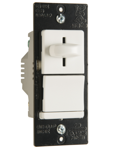 Wattstopper LSCL453PI LS Series CFL/LED/Incandescent 3-Way Slide Dimmer, Non-Preset, Ivory Finish