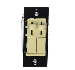 Wattstopper LSCLDC163PI 150W CFL/LED and 300W Incandescent Single Pole/3-Way, Preset Dimmer with 1.6A 3-Speed De-hummer Fan Control, Ivory Finish