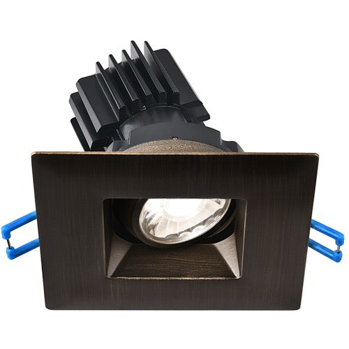 Lotus LED Lights LSG3-3018K-HO-ORB 3" Square Regressed Gimbal LED Downlight - High Output - 11W - Dim To Warm / 3K-18K - 750 Lumens - 120V - Oil Rubbed Bronze