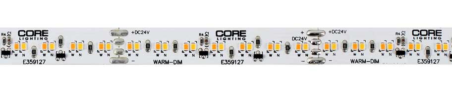 Core Lighting LSMW55WD-18K/27K-PF-24V 5.5W Outdoor Auto Warm-Dim Flexible LED Strip - 24V - 18K/27K - Per Foot