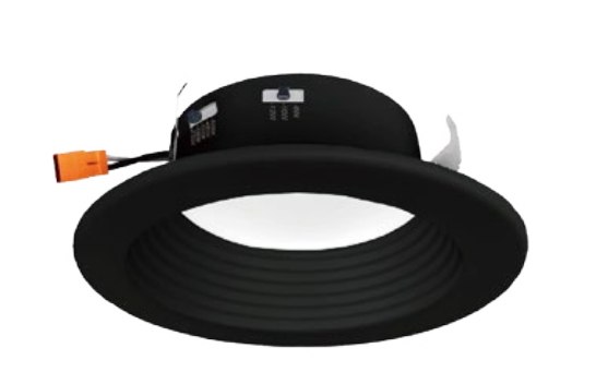 4” LED Recessed Downlight 5CCT Selectable Black Baffle Finish