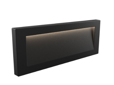 Dals Lighting LSTP12-CC-BK 12 Inch LED Step Light, Watt 10W, Lumens 300lm, 5CCT 2700K / 3000K / 3500K / 4000K / 5000K Black Finish