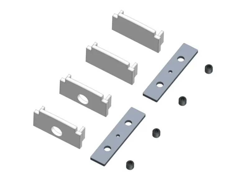 Lutron LU-MI1-ACS Lumaris Accessory Pack for Mud-In - Recessed LED Tape Light Mounting Channel (Channel Sold Separately)