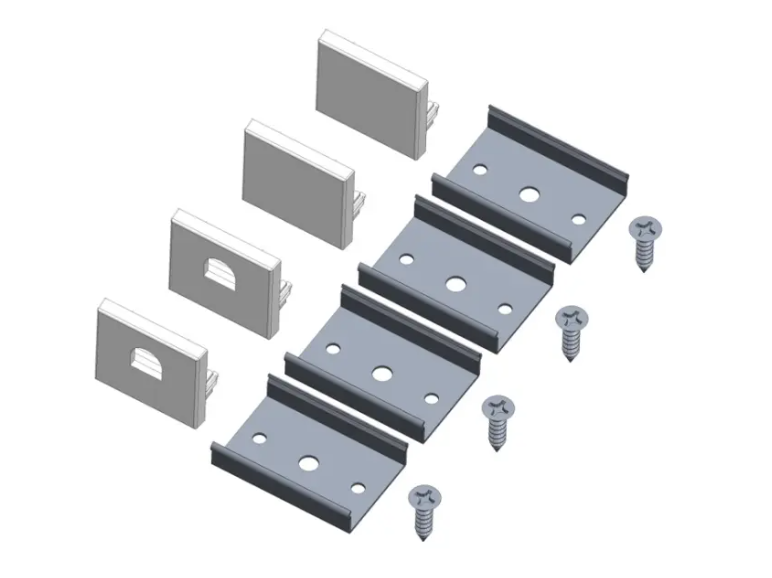 Lutron LU-SR1-ACS Lumaris Accessory Pack for Rectangular Architectural LED Tape Light Mounting Channel (Channel Sold Separately)