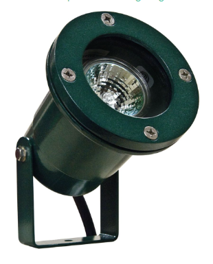 Dabmar Lighting LV108-L7-65K-G Cast Alum Spot Light 12V 2-Pin LED 7W 6500K in Green Finish