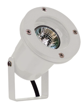 Dabmar Lighting LV108-L7-65K-W Cast Alum Spot Light 12V 2-Pin LED 7W 6500K in White Finish