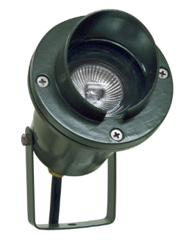 Dabmar Lighting LV109-G Cast Aluminum Directional Spotlight with Hood, Green Finish