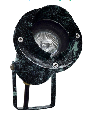 Dabmar Lighting LV109-L4-RGBW-VG Cast Alum Spot Light 12V 2-Pin LED 4W RGBW Hood in Verde Green Finish