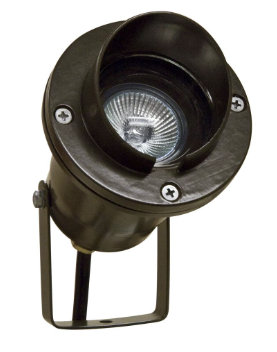 Dabmar Lighting LV109-L5-65K-BZ Cast Alum Spot Light 12V 2-Pin LED 5W 6500K Hood in Bronze Finish