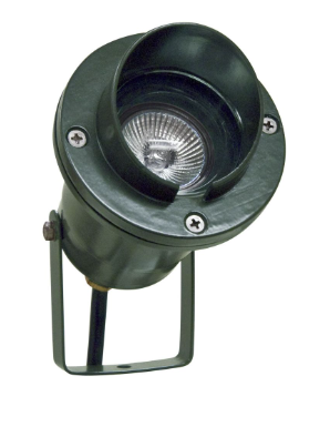 Dabmar Lighting LV109-L5-65K-G Cast Alum Spot Light 12V 2-Pin LED 5W 6500K Hood in Green Finish