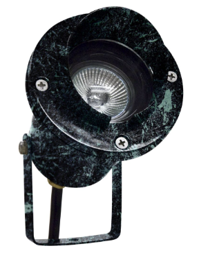 Dabmar Lighting LV109-L5-65K-VG Cast Alum Spot Light 12V 2-Pin LED 5W 6500K Hood in Verde Green Finish