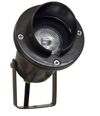Dabmar Lighting LV109-L7-27K-B Cast Alum Spot Light 12V 2-Pin LED 7W 2700K Hood in Black Finish