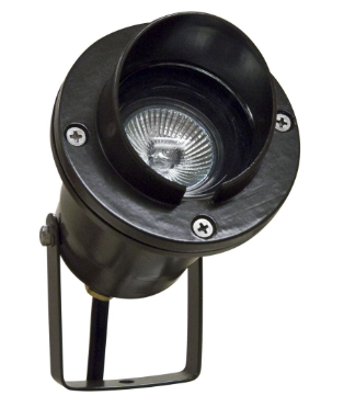 Dabmar Lighting LV109-L7-65K-B Cast Alum Spot Light 12V 2-Pin LED 7W 6500K Hood in Black Finish