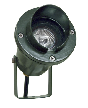 Dabmar Lighting LV109-L7-65K-G Cast Alum Spot Light 12V 2-Pin LED 7W 6500K Hood in Green Finish