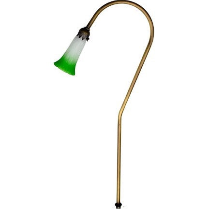 Dabmar Lighting LV114-EVERGREEN-L3-30K-ABS 28" Led Pathway Light W/ Evergreen Shade, Color Temperature 3000K, 12V, Antique Brass Finish
