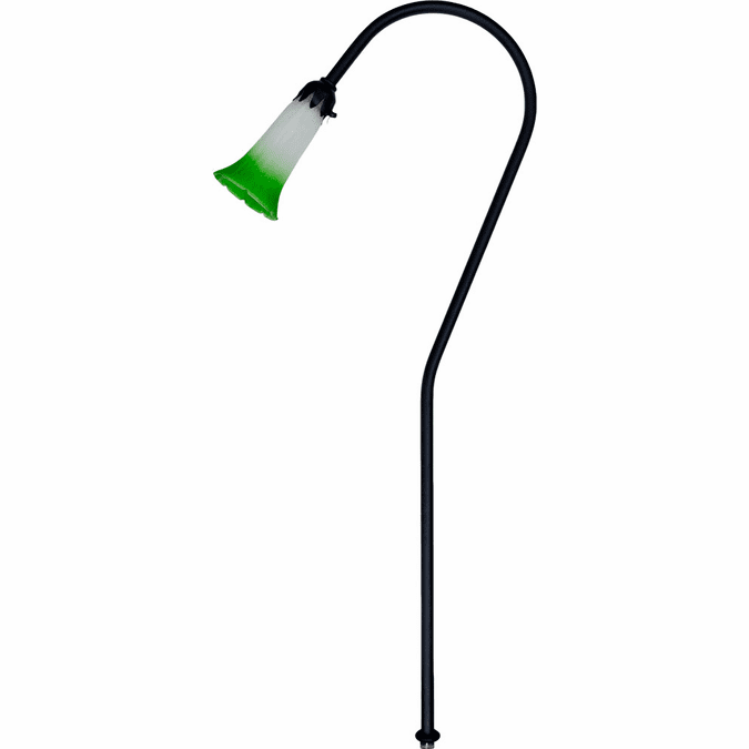 Dabmar Lighting LV114-EVERGREEN-L3-AMB-B 28" Led Pathway Light W/ Evergreen Shade, Color Temperature Turtle Friendly Amber, 12V, Black Finish