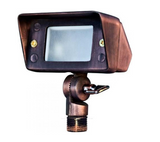 Dabmar Lighting LV116-L3-30K-ABZ Cast Brass Directional Area Flood Light, 2-Pin LED, Color Temperature 3000K Hood, Antique Bronze Finish