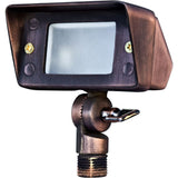 Dabmar Lighting LV116-L3-AMB-ABZ LED Cast Brass Directional Area Flood Light W/2-Pin, 12V, Amber Hood Antique Bronze Finish