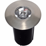 Dabmar Lighting LV129-LB1-27K-SS304 LED Contemporary Matte Stainless Steel In Ground Well Light W/Sleeve