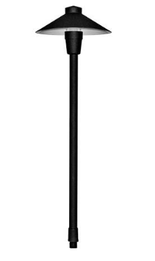 Dabmar Lighting LV13-B Small Top Cast Aluminum JC LED Path Light, Wattage 20W, Voltage 12V, Black Finish