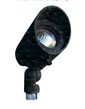 Dabmar Lighting LV130-L7-27K-VG Cast Alum Spot Light 12V 2-Pin LED 7W 2700K Hood in Verde Green Finish