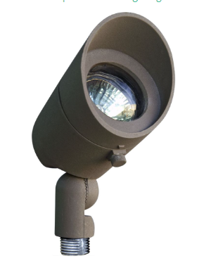 Dabmar Lighting LV130-L7-65K-BZ Cast Alum Spot Light 12V 2-Pin LED 7W 6500K Hood in Bronze Finish