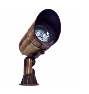 Dabmar Lighting LV131-ABZ Solid Brass Directional Spot Light with Hood- Antique Bronze Finish