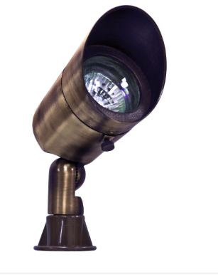 Dabmar Lighting LV131-L7-27K-ABZ Brass Spot Light 12V 2-Pin LED 7W 2700K Hood in Antique Bronze Finish