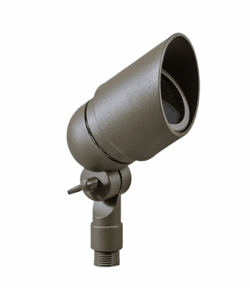 Dabmar Lighting LV133-BZ Cast Aluminum Directional Spotlight with Rotatable Hood in Bronze Finish