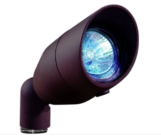Dabmar Lighting LV190-L7-27K-BZ Cast Alum Spot Light 12V 2-Pin LED 7W 2700K Hood in Bronze Finish
