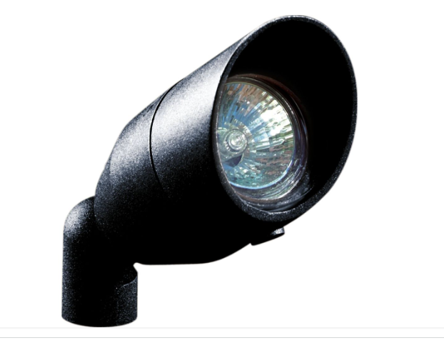 Dabmar Lighting LV190-L7-65K-B Cast Alum Spot Light 12V 2-Pin LED 7W 6500K Hood in Black Finish