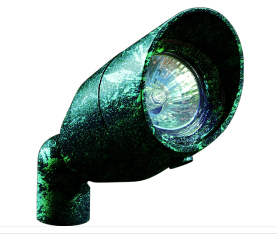 Dabmar Lighting LV190-VG Cast Aluminum Directional Spotlight with Hood in Verde Green Finish