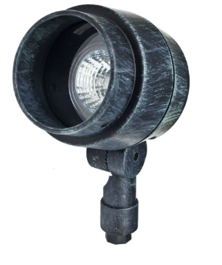 Dabmar Lighting LV201-PG Cast Alum Spot Light 12V 2-Pin No Lamp in Patina Green Finish