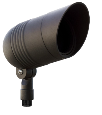 Dabmar Lighting LV202-L3-27K-B Cast Alum Spot Light 12V 2-Pin LED 3W 2700K Hood in Black Finish