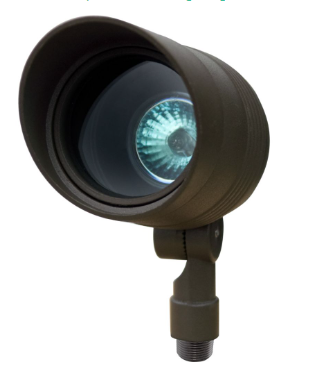 Dabmar Lighting LV202-L3-65K-BZ Cast Alum Spot Light 12V 2-Pin LED 3W 6500K Hood in Bronze Finish