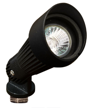 Dabmar Lighting LV203-B Cast Aluminum Directional Spotlight with Hood in Black Finish