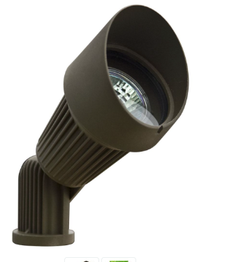 Dabmar Lighting LV203-BZ Cast Aluminum Directional Spotlight with Hood in Bronze Finish