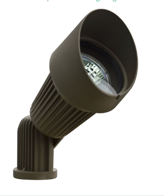 Dabmar Lighting LV203-L3-27K-BZ Cast Alum Spot Light 12V 2-Pin LED 3W 2700K Hood in Bronze Finish