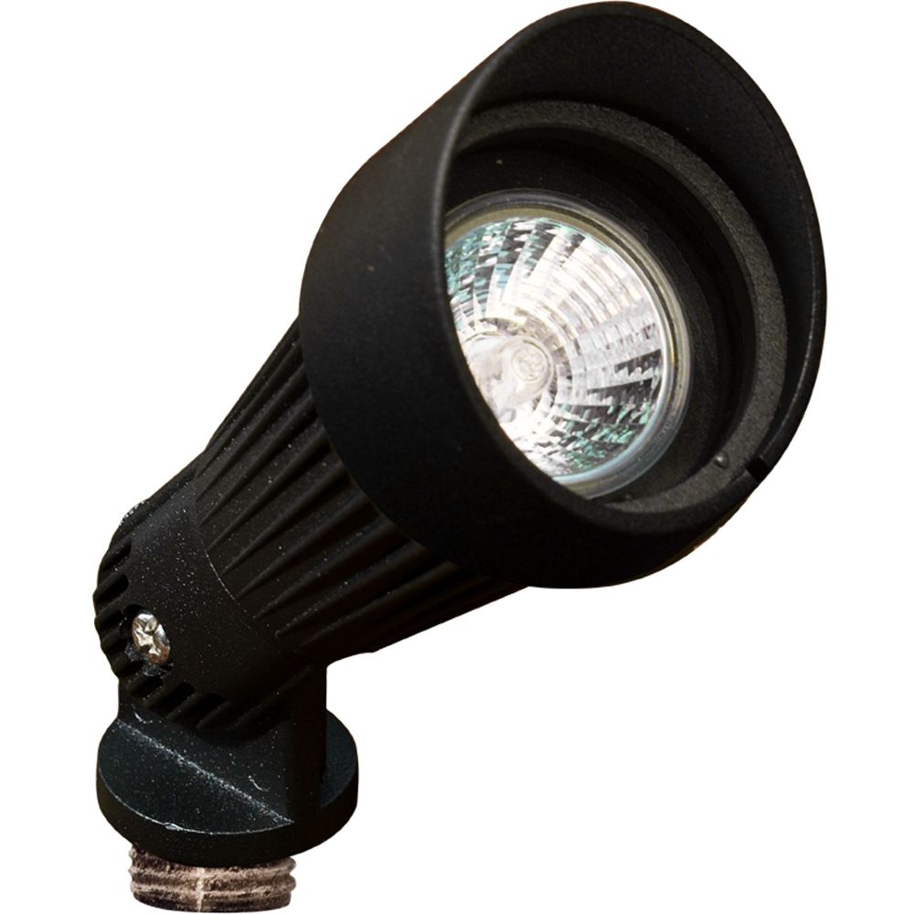 Dabmar Lighting LV203-L7-65K-B LED Cast Aluminum Spot Light W/2-Pin, 12V, Color Temperature 6500K, Black Hood