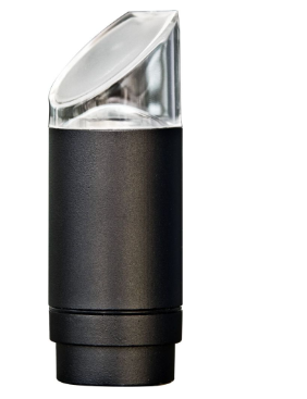 Dabmar Lighting LV206-B-HOOD Cast Aluminum Mini 2-Pin LED Path Light with Hood No Lamp, Voltage 12V, Black Finish