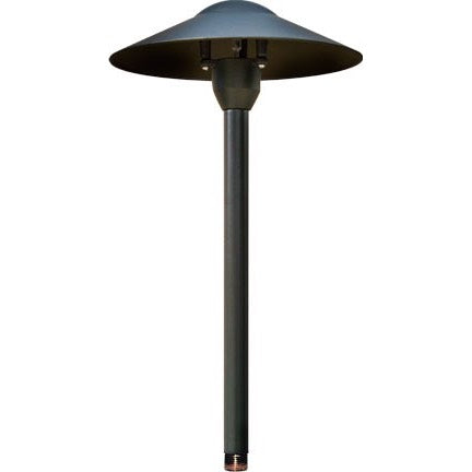 Dabmar Lighting LV214-23-L3-AMB-B LED Cast Aluminum 23" Large Top G4 Path Light, 12V, Black Amber