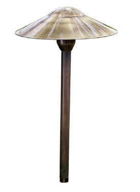 Dabmar Lighting LV214-L3-64K-ABZ Brass Large Top Path Light 12V G4 LED 3W 6400K in Antique Bronze Finish